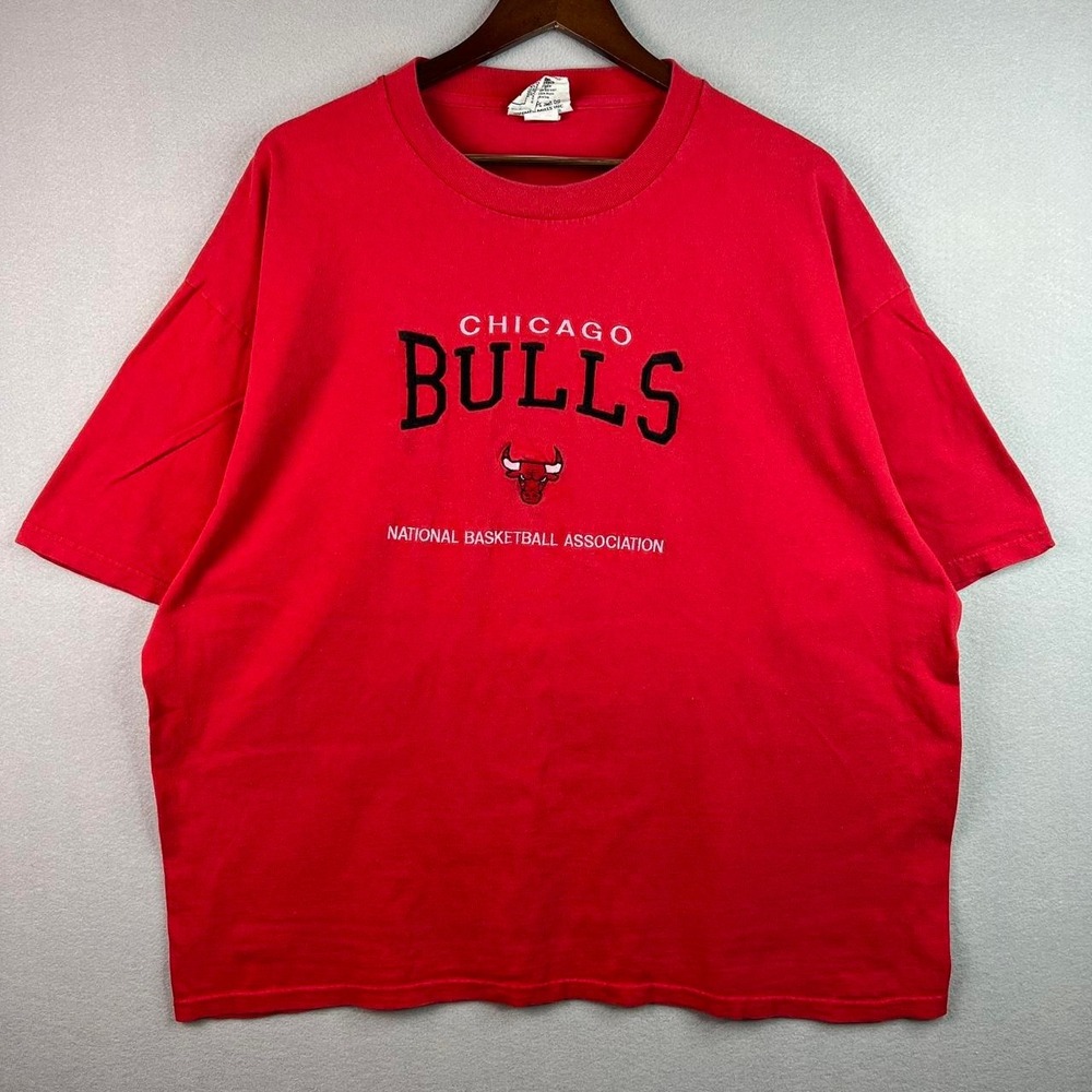 Vintage Chicago Bulls NBA Red Lee Sport Mens XXl Tee Shirt